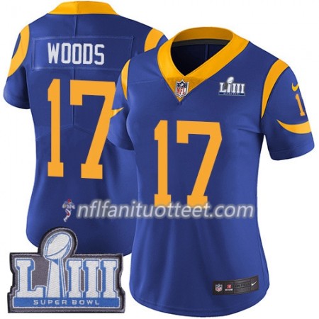 Nainen Los Angeles Rams NFL Pelipaita Robert Woods 17 Nike Royal 2019 Super Bowl LIII 